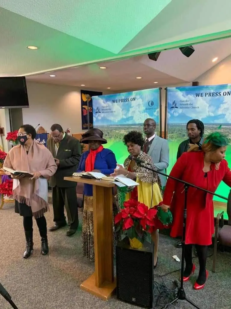 Sabbath worship: The praise team leads the congregation.